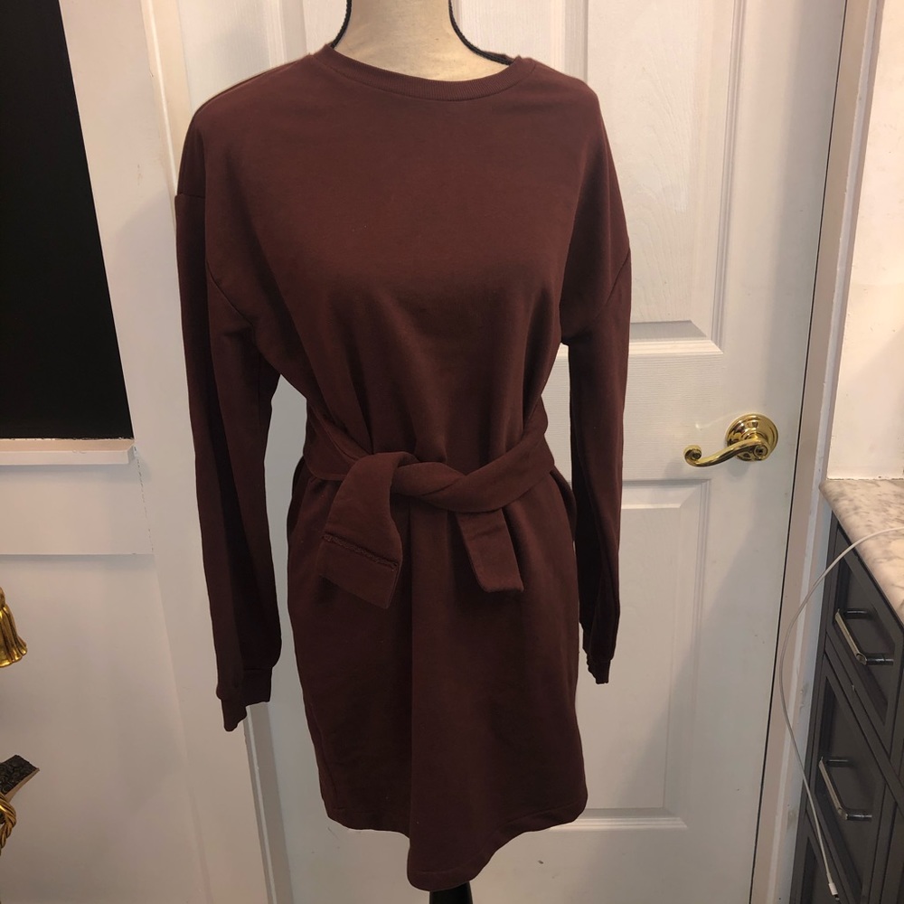 Top Shop sweatshirt dress burgundy US 8